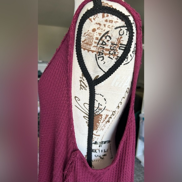 Free People Oversized Draping Waffle-knit Sleeveless Top size Medium - Picture 5 of 8